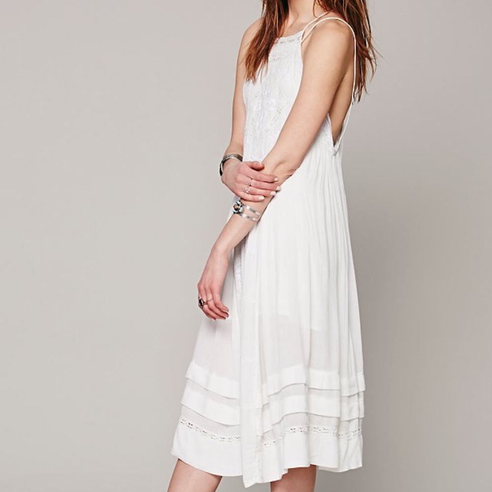 RARE FREE PEOPLE DIAMOND IN THE SKY DRESS WHITE